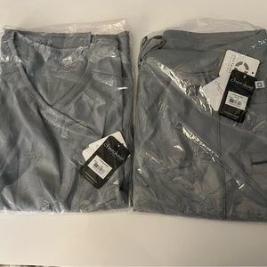 Cherokee Infinity Scrub Set Pants & Top Size L Gray/Grey